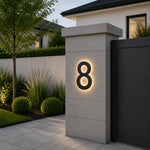 LED House Number Sign Stainless Steel Acrylic IP68 Waterproof