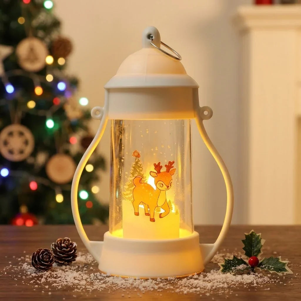 LED Lantern Battery-Powered Christmas Motif