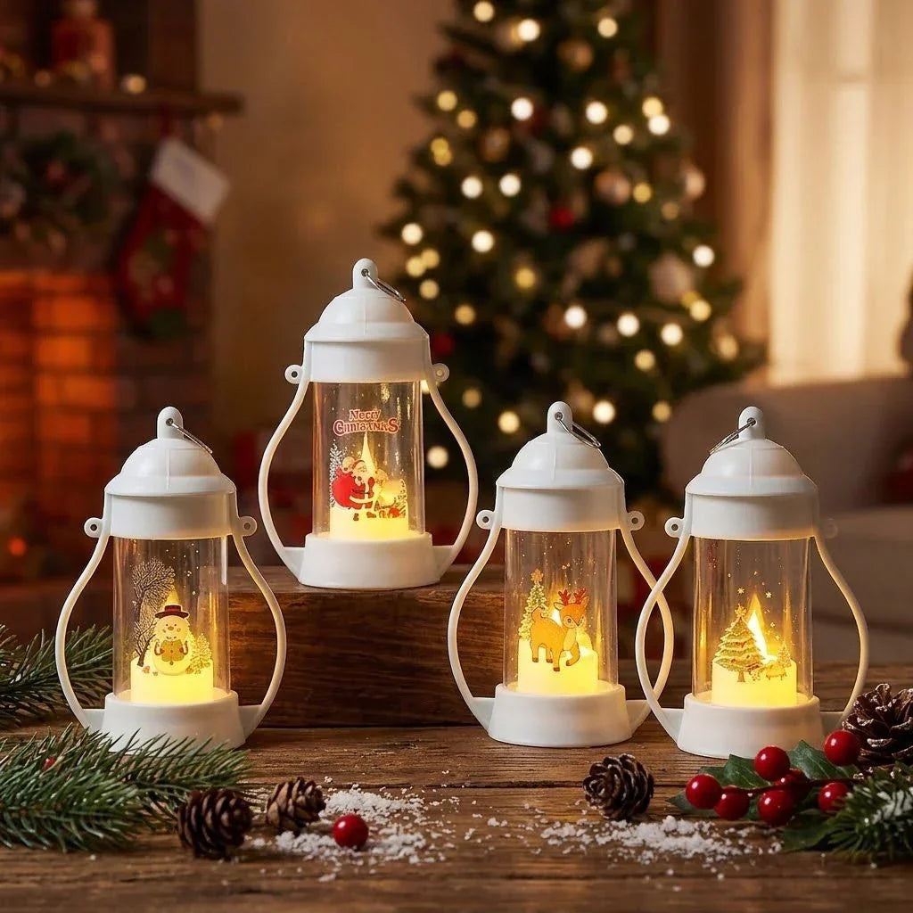LED Lantern Battery-Powered Warm Light Indoor & Outdoor