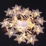 LED Snowflake Curtain Lights 8 Modes IP44 Splashproof