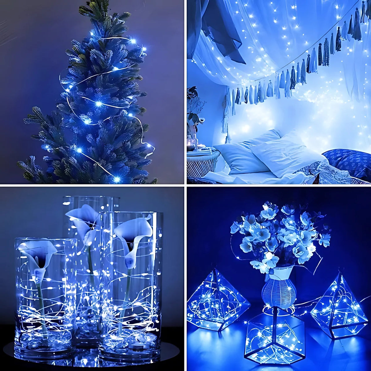 LED String Lights Flexible Wire Waterproof Set of 100