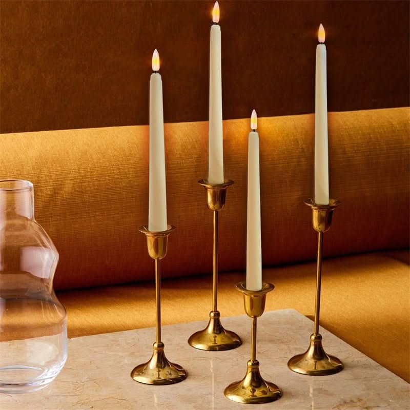 LED Taper Candles Flameless Remote-Controlled Dimmable With Timer