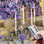 LED Taper Candles Flameless Remote-Controlled Dimmable With Timer
