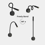 LED Wall Lamp Adjustable Gooseneck Color Temperature Options