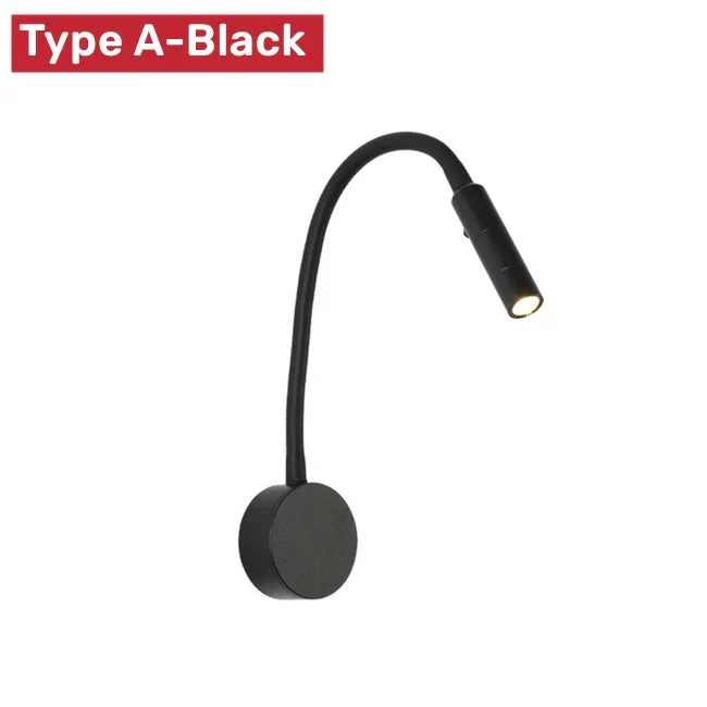 LED Wall Lamp Adjustable Gooseneck Color Temperature Options
