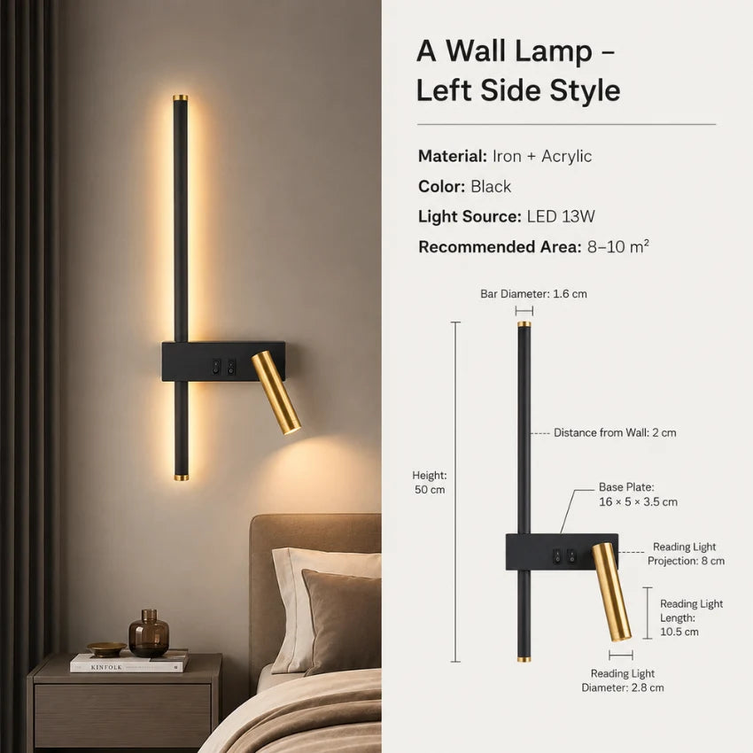 LED Wall Light Aluminum Adjustable Spotlight