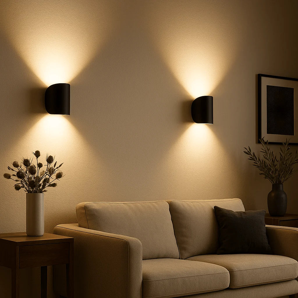 LED Wall Light Slim Energy-Efficient Warm Light