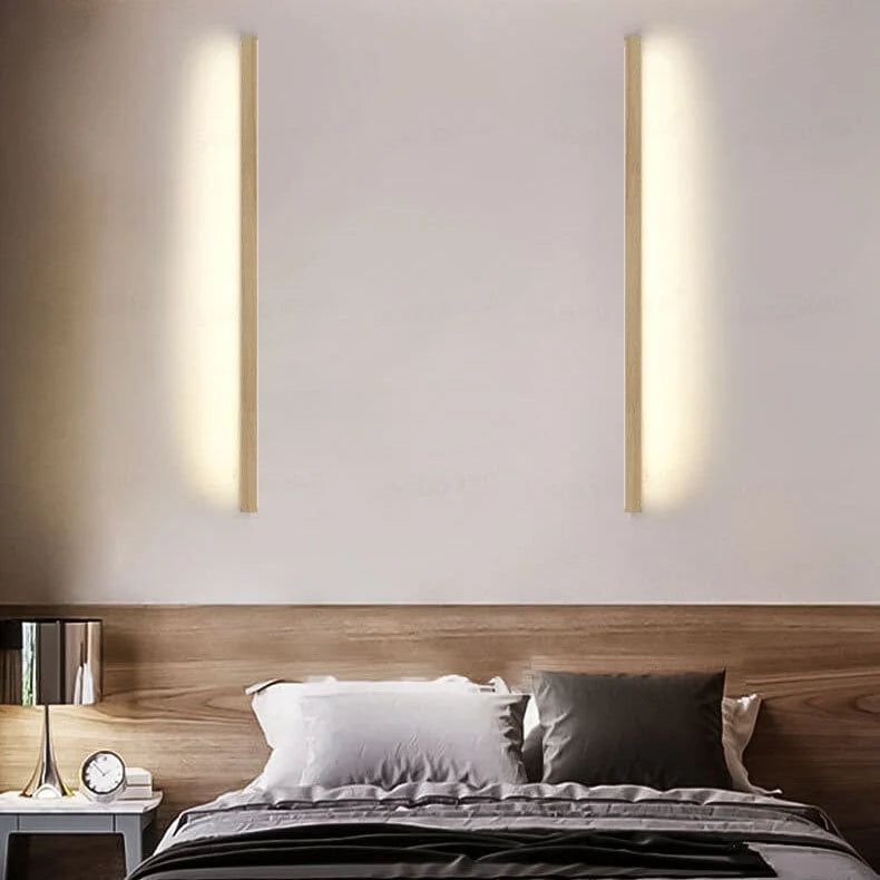 LED Wall Light Solid Wood Dimmable & Color-Adjustable