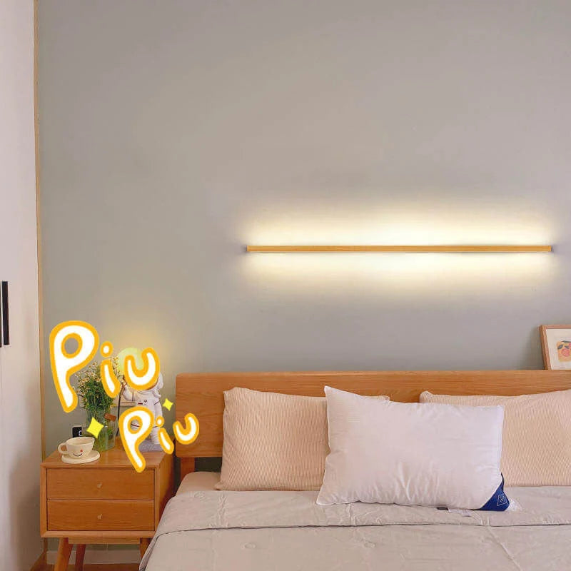 LED Wall Light Solid Wood Dimmable & Color-Adjustable