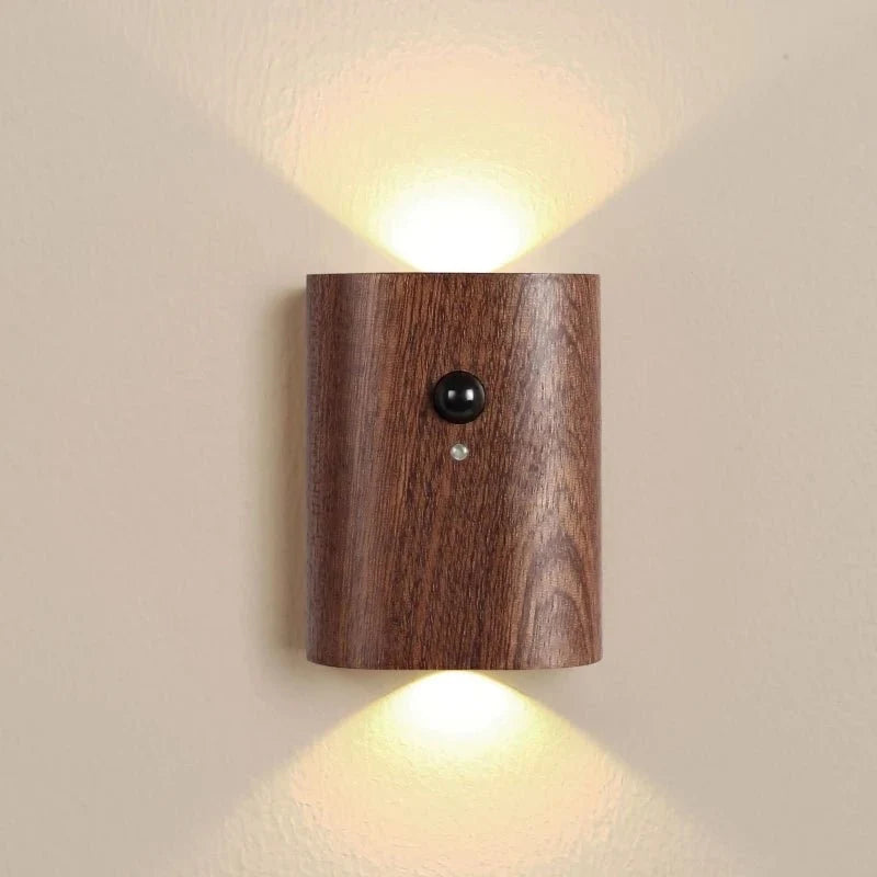 Lamp Motion Sensor Wooden Rechargeable