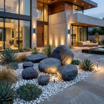 Landscaping Rock Set Fiberglass UV-Resistant Fixture Covers