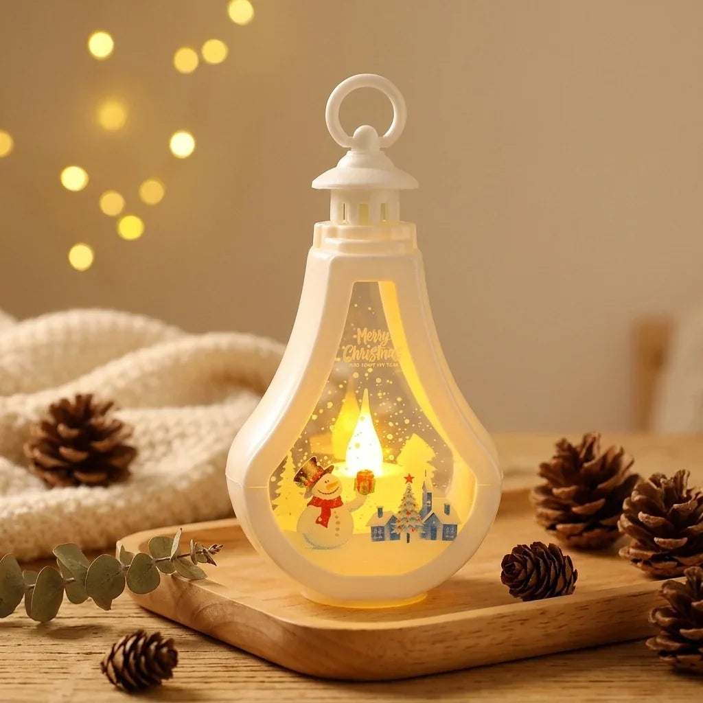 Lantern Christmas Motif Warm Ambient Light Indoor & Outdoor