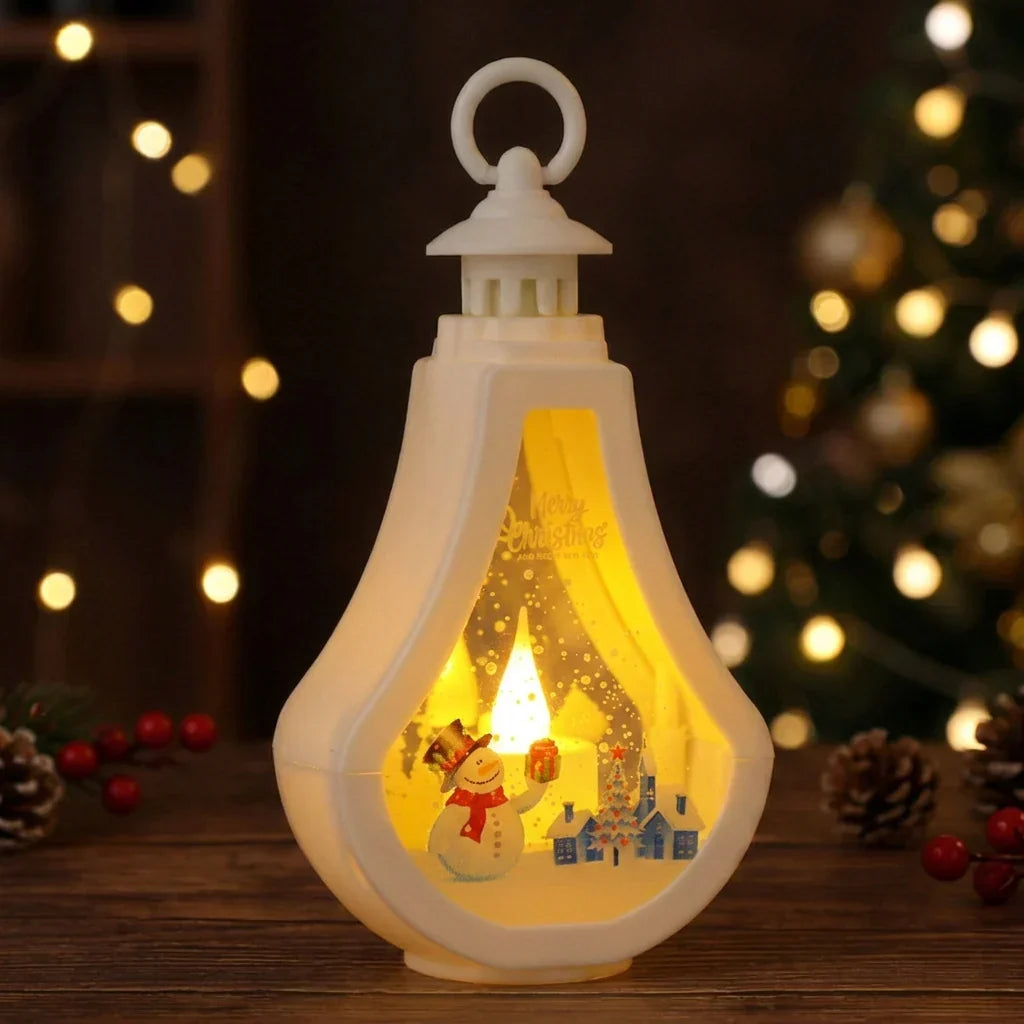 Lantern Christmas Motif Warm Ambient Light Indoor & Outdoor