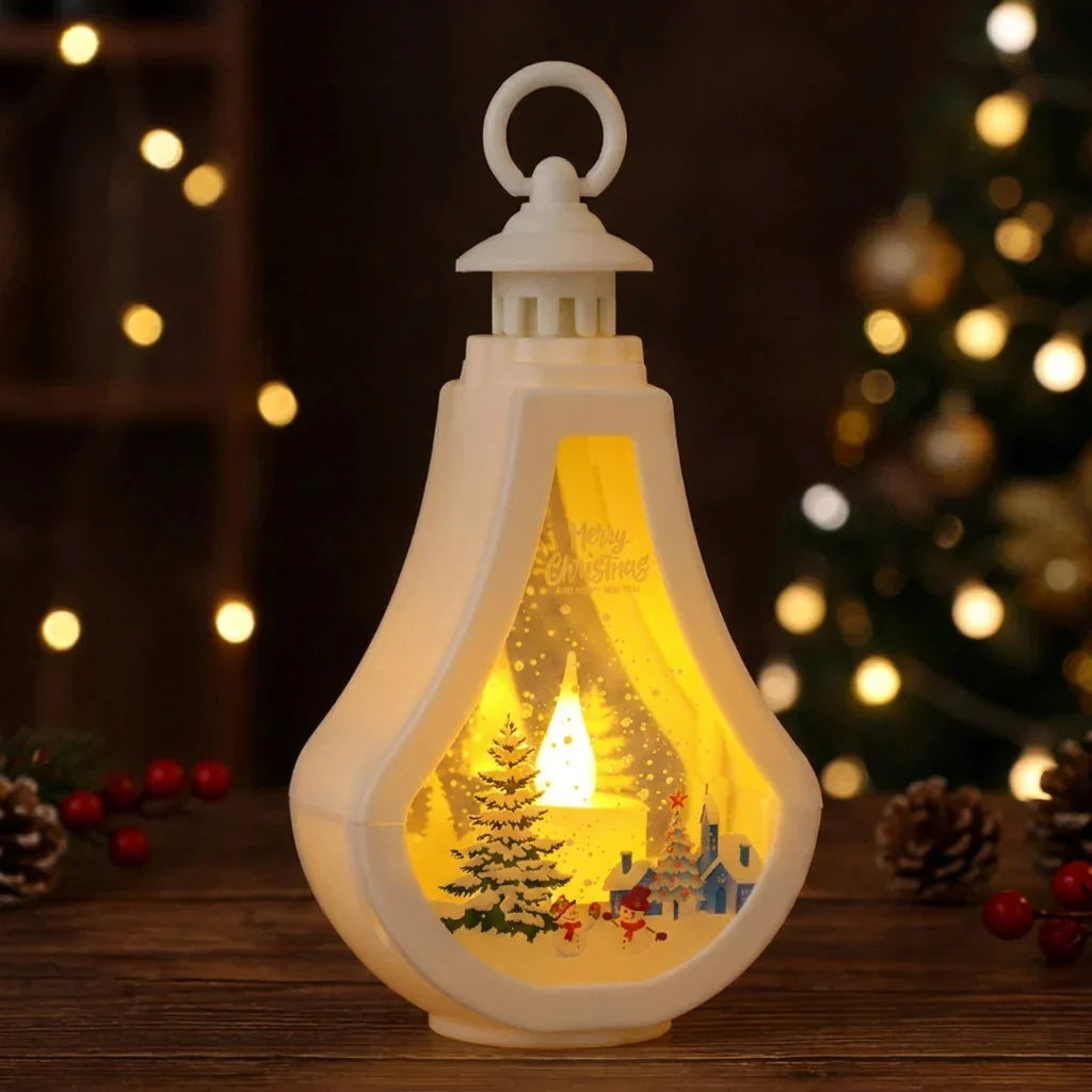 Lantern Christmas Motif Warm Ambient Light Indoor & Outdoor