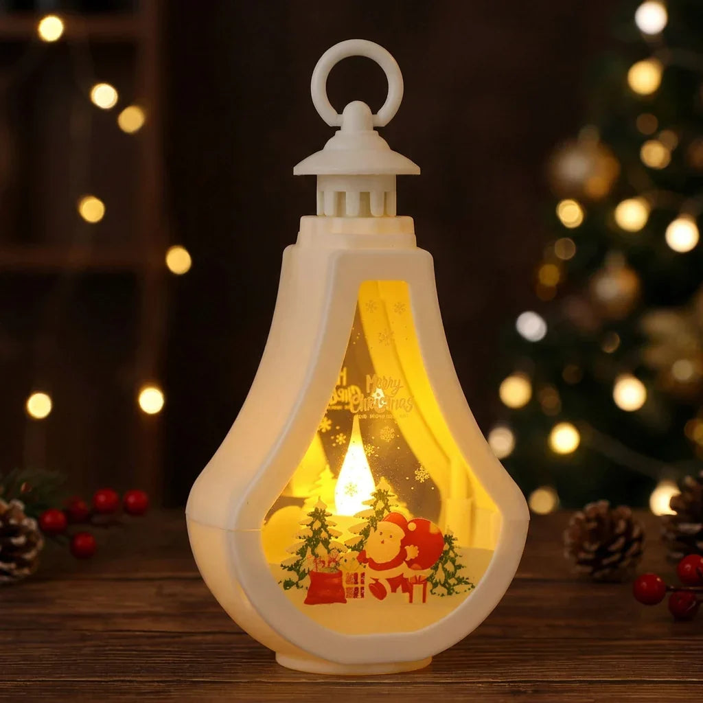 Lantern Christmas Motif Warm Ambient Light Indoor & Outdoor