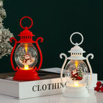 Lantern Glass & Metal Festive Motifs Soft Warm Light