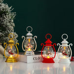 Lantern Glass & Metal Festive Motifs Soft Warm Light