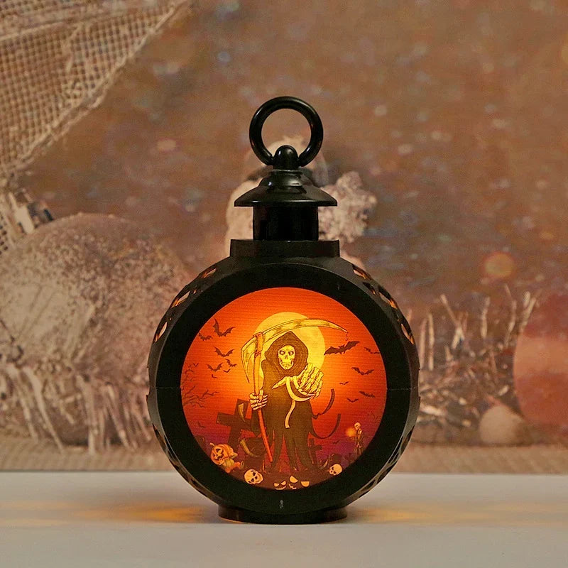 Lantern Skeleton Motif Integrated LED Indoor Outdoor