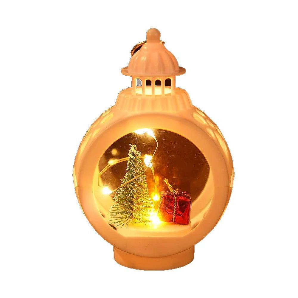 Lantern Tabletop Soft Warm LED Tree & Gifts Cutout