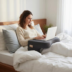Lap Desk Pillow Ergonomic Backrest Built-In Armrests & Side Pocket