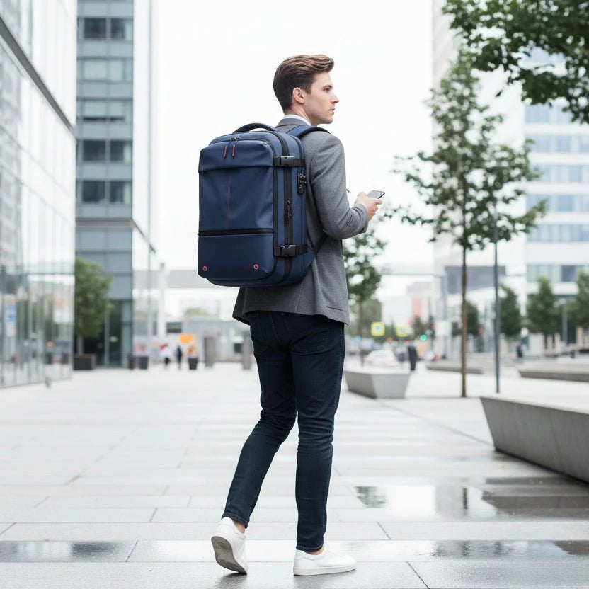 Laptop Backpack Expandable Vacuum Compression Water-Repellent 17.3-Inch Compartment