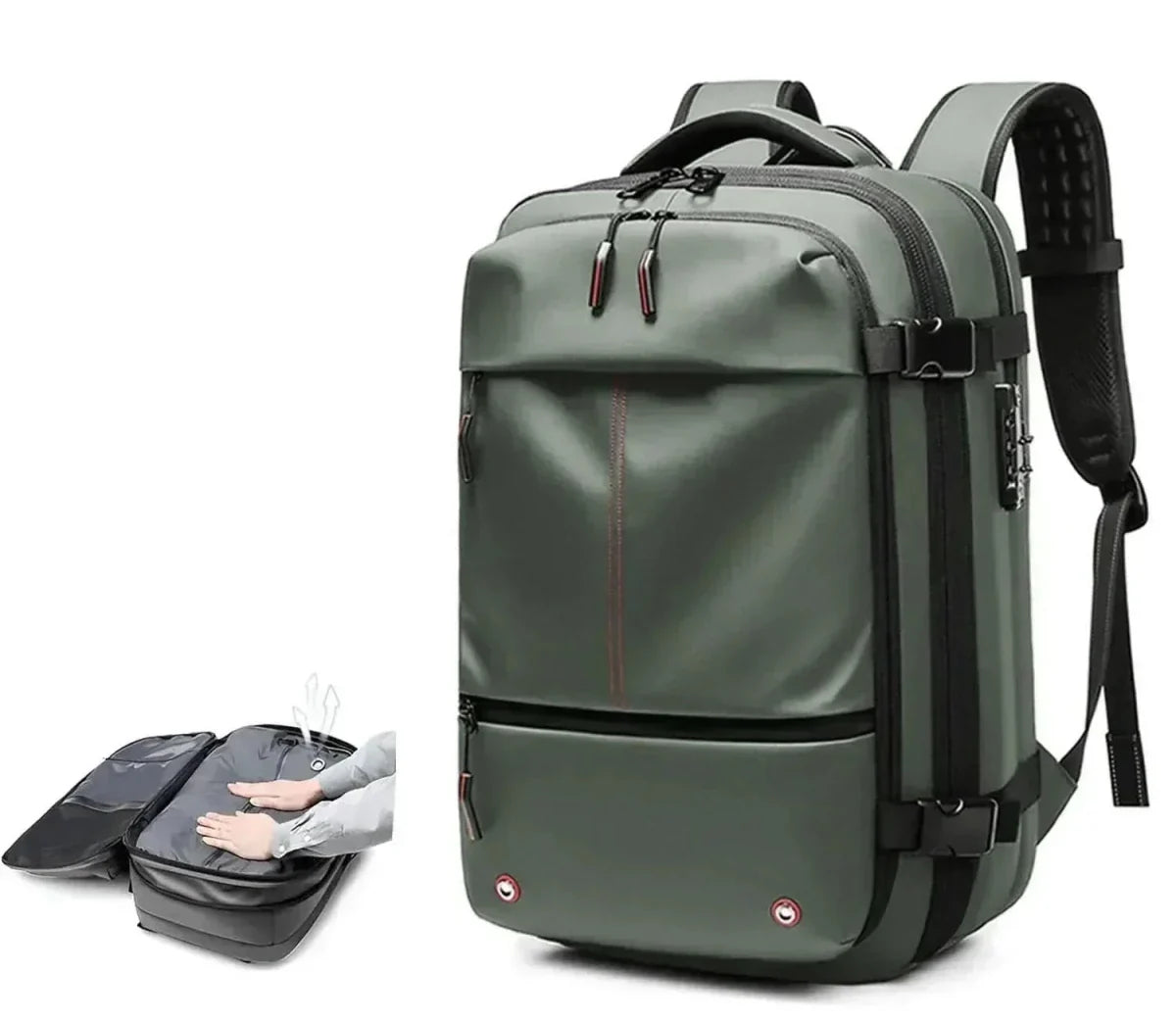 Laptop Backpack Expandable Vacuum Compression Water-Repellent 17.3-Inch Compartment