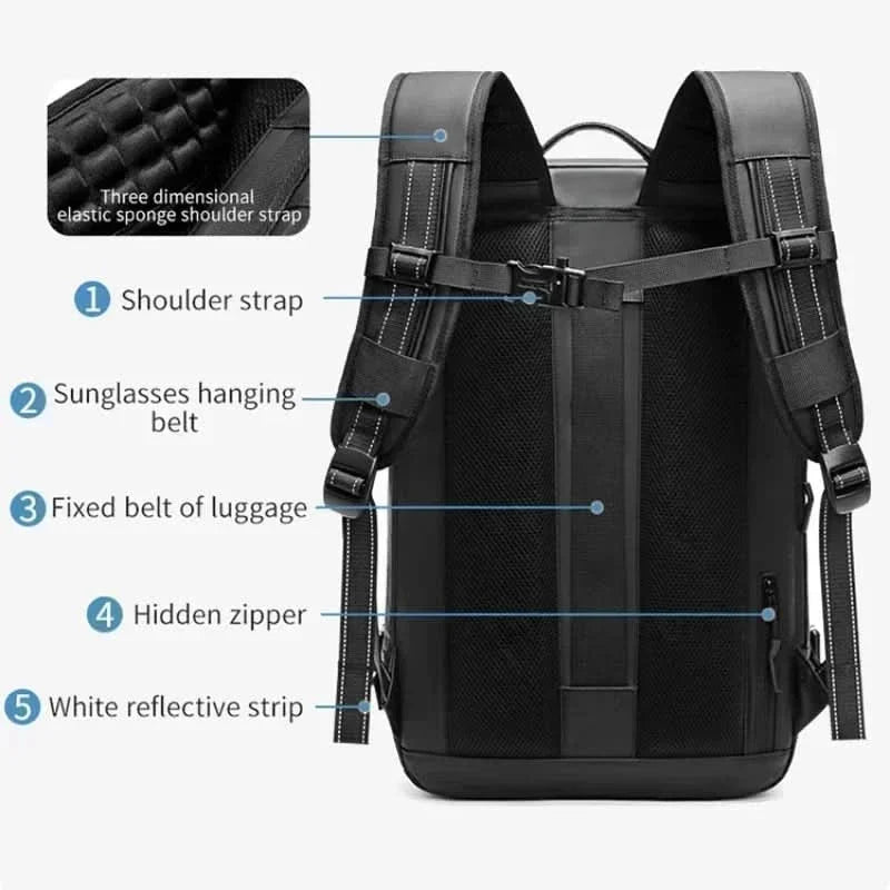Laptop Backpack Expandable Vacuum Compression Water-Repellent 17.3-Inch Compartment