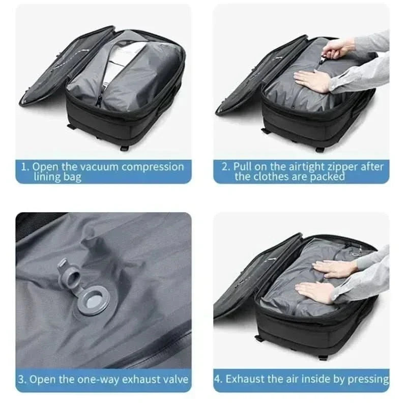 Laptop Backpack Expandable Vacuum Compression Water-Repellent 17.3-Inch Compartment