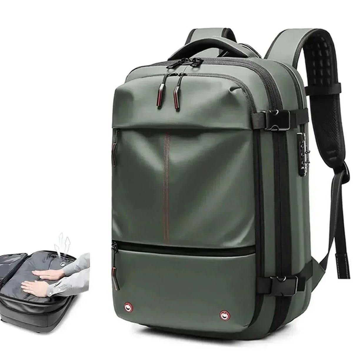Laptop Backpack Expandable Vacuum Compression Water-Repellent 17.3-Inch Compartment