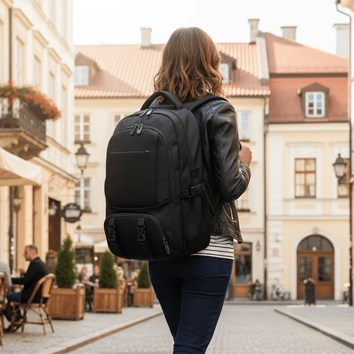 Laptop Backpack Insulated Food Compartment USB Charging Port Up to 17.3-Inch Laptop Fits