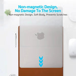 Laptop Sleeve PU Leather Plush Lining Mouse Pad Function