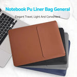 Laptop Sleeve PU Leather Plush Lining Mouse Pad Function