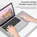 Laptop Sleeve PU Leather Plush Lining Mouse Pad Function