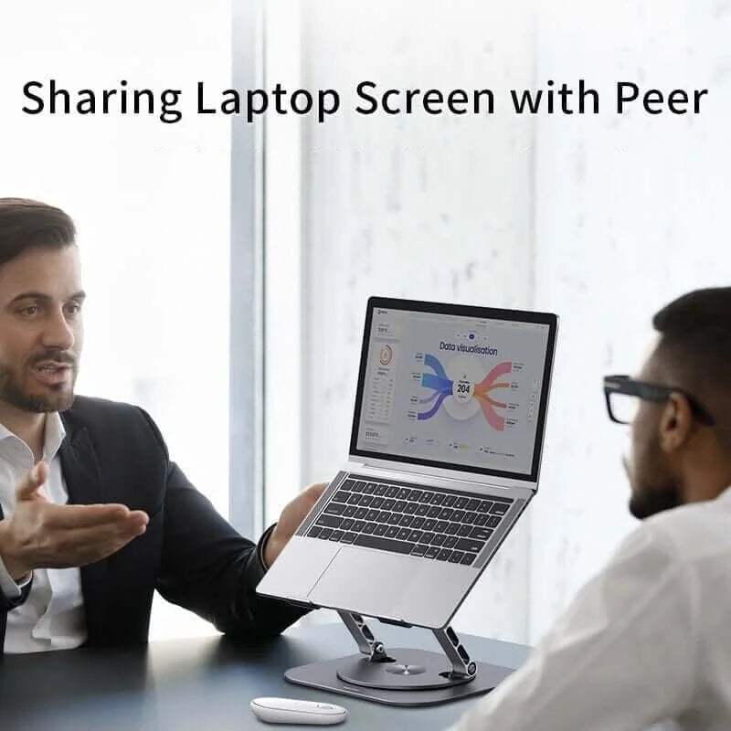 Laptop Stand 360° Rotating & Height-Adjustable Aluminum Non-Slip