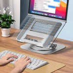 Laptop Stand 360° Rotating & Height-Adjustable Aluminum Non-Slip