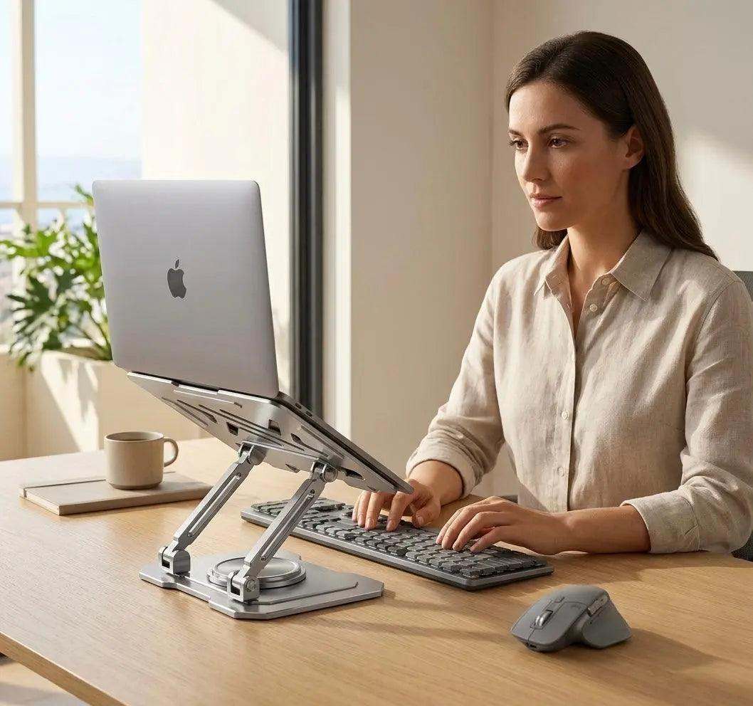 Laptop Stand Adjustable 360-Degree Rotation Foldable Aluminium