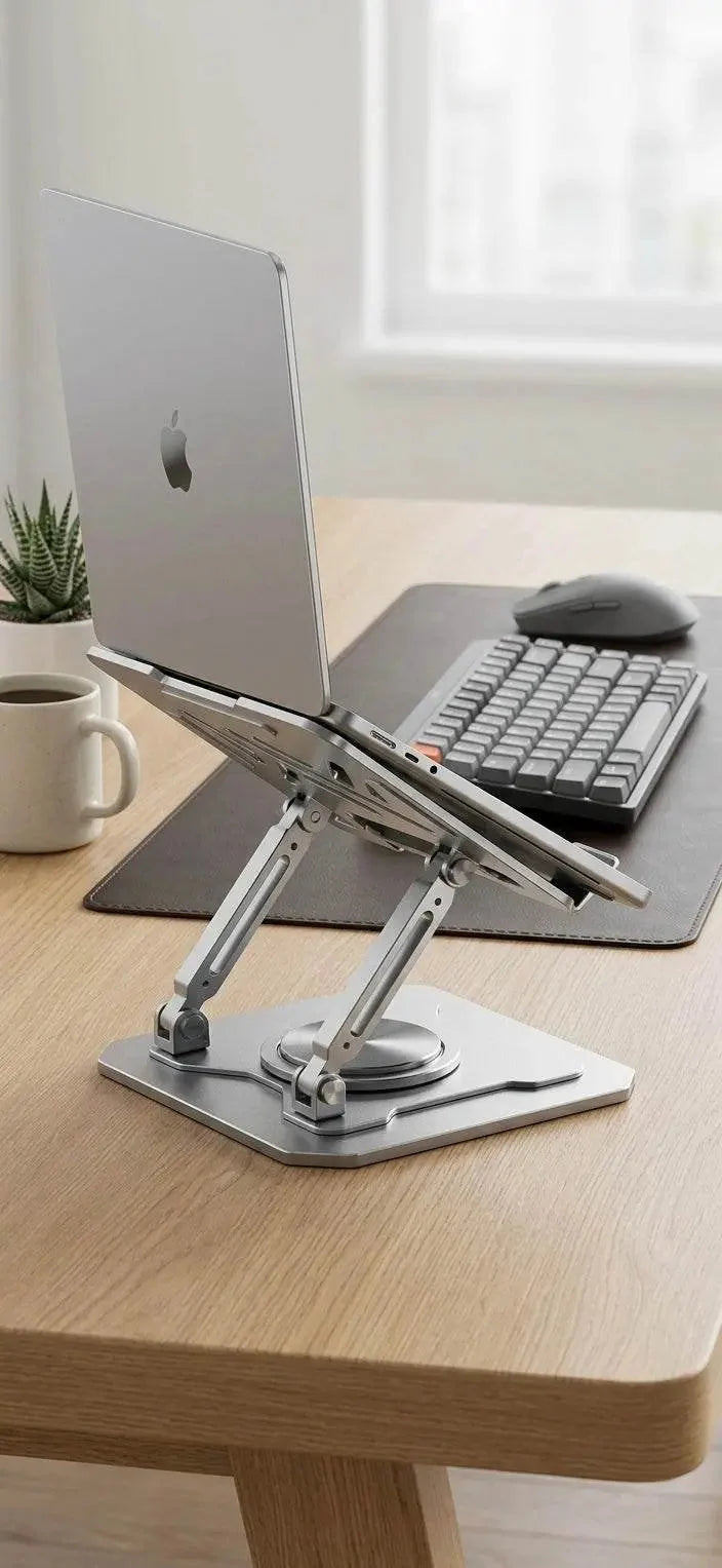 Laptop Stand Height-Adjustable & 360° Rotating Foldable Aluminium Alloy