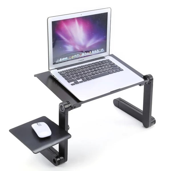 Laptop Stand Height-Adjustable Folding Aluminum With Mouse Tray