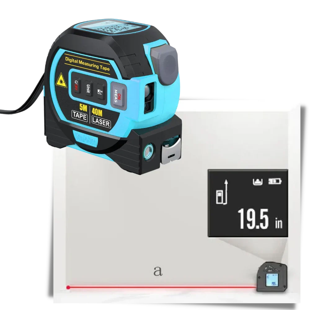 Laser Tape Measure Distance Area & Volume Backlit LCD