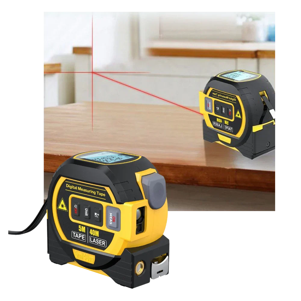 Laser Tape Measure Distance Area & Volume Backlit LCD