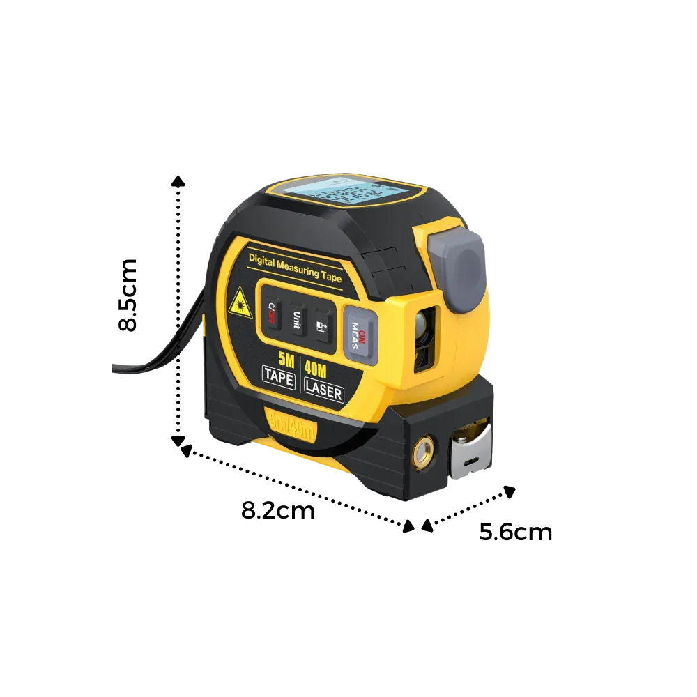 Laser Tape Measure Distance Area & Volume Backlit LCD