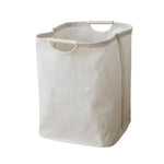 Laundry Basket Cotton Linen Foldable Space-Saving With Handles