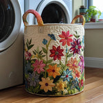 Laundry Basket Hand-Quilted Appliqué Reinforced Handles 60L Capacity