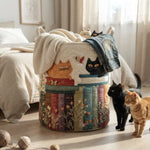 Laundry Basket Quilted Foldable With Carry Handles