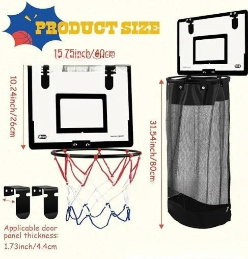 Laundry Hamper Basketball Hoop Design Breathable Mesh