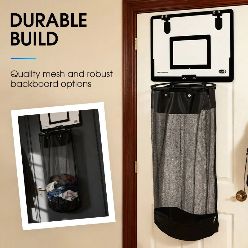 Laundry Hamper Basketball Hoop Design Breathable Mesh