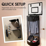 Laundry Hamper Basketball Hoop Design Breathable Mesh