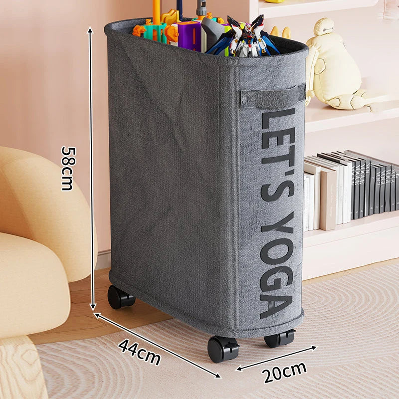 Laundry Hamper Slim Space-Saving Breathable Fabric