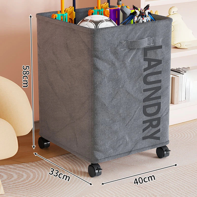 Laundry Hamper Slim Space-Saving Breathable Fabric