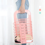 Laundry Storage Basket Wall-Mounted Foldable No-Drill Installation Holds 22 Lb+
